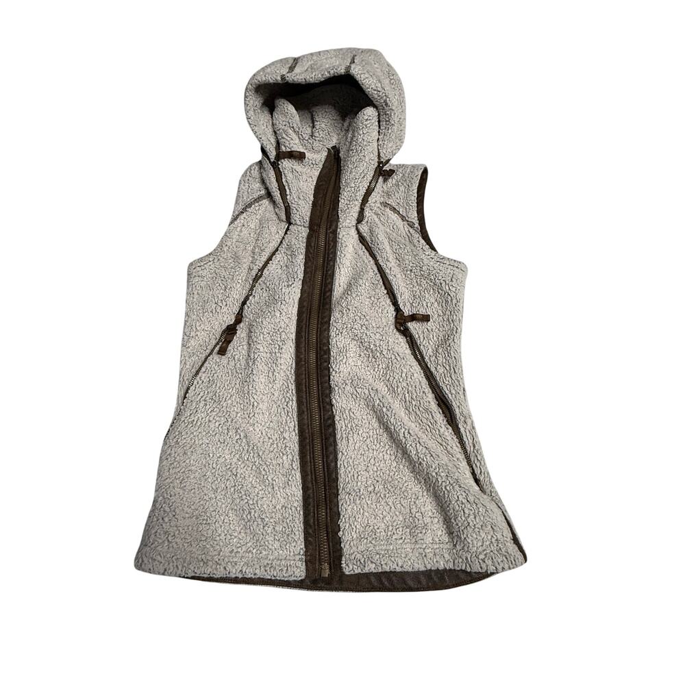 Kuhl Flight Fleece Vest Women’s Small Hooded Sherpa Zip Up Jacket Vest